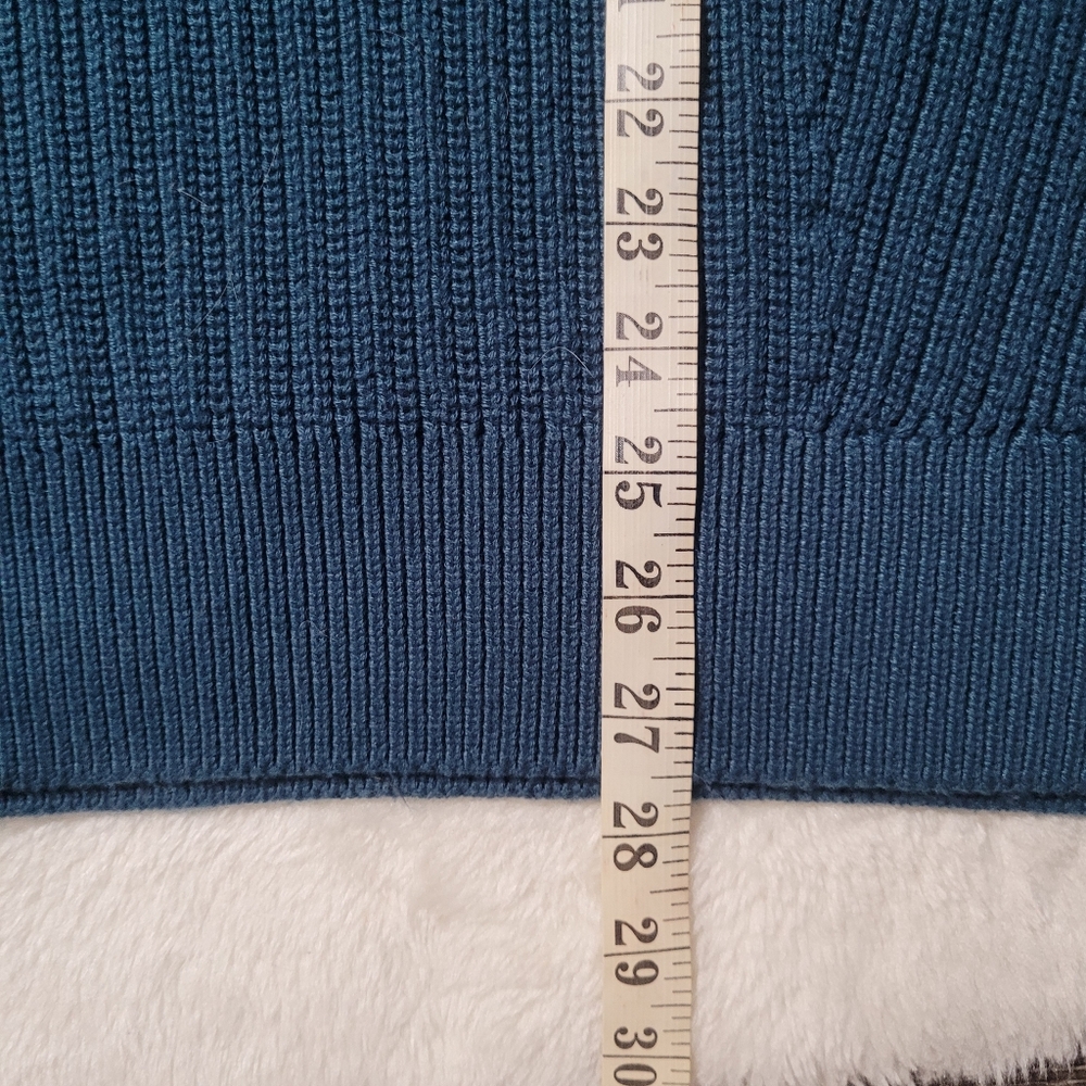 NWT Lord & Taylor Cotton Blend Turtleneck in Colour Reflecting Pond (Teal) Sz S - Picture 7 of 8